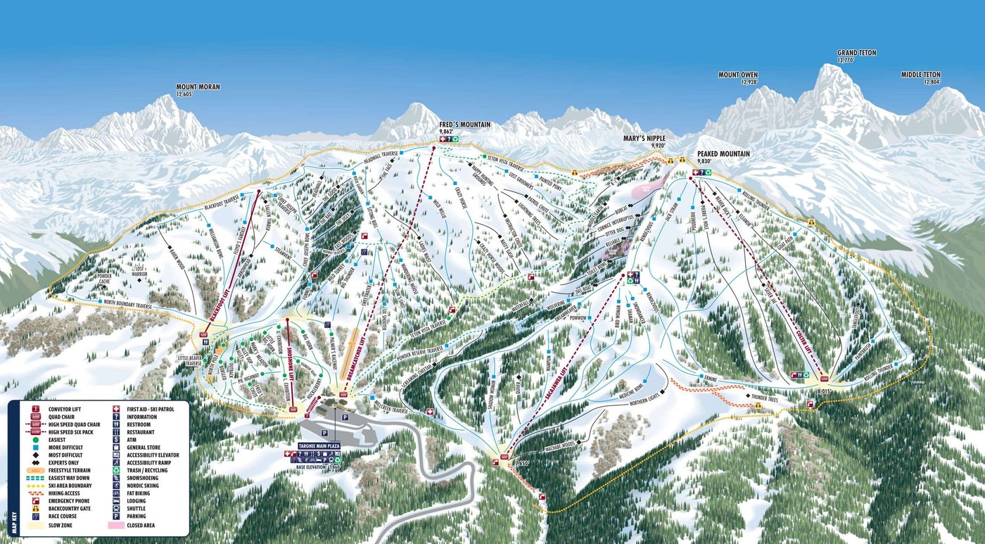 piste map for Grand Targhee Resort