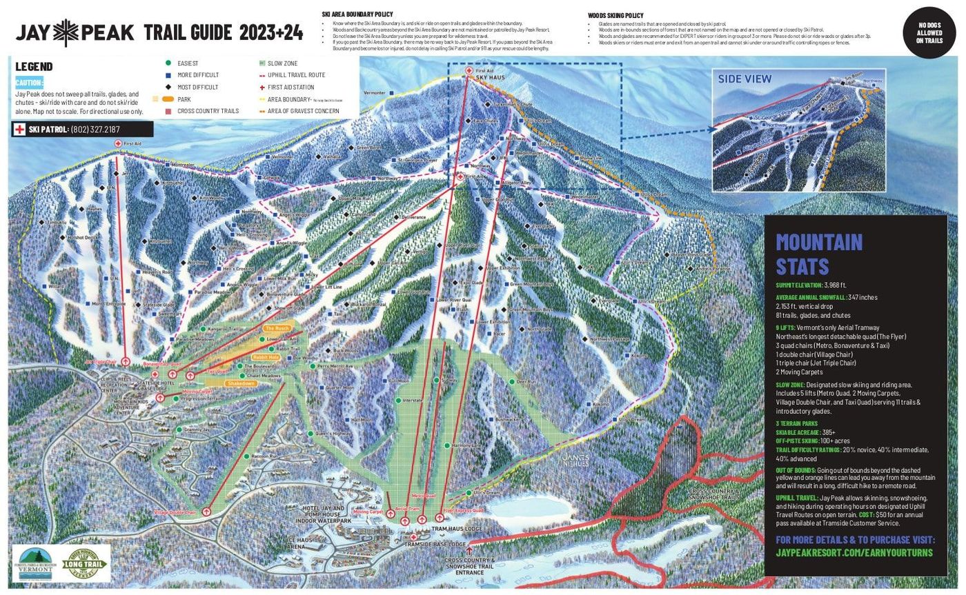 piste map for Jay Peak