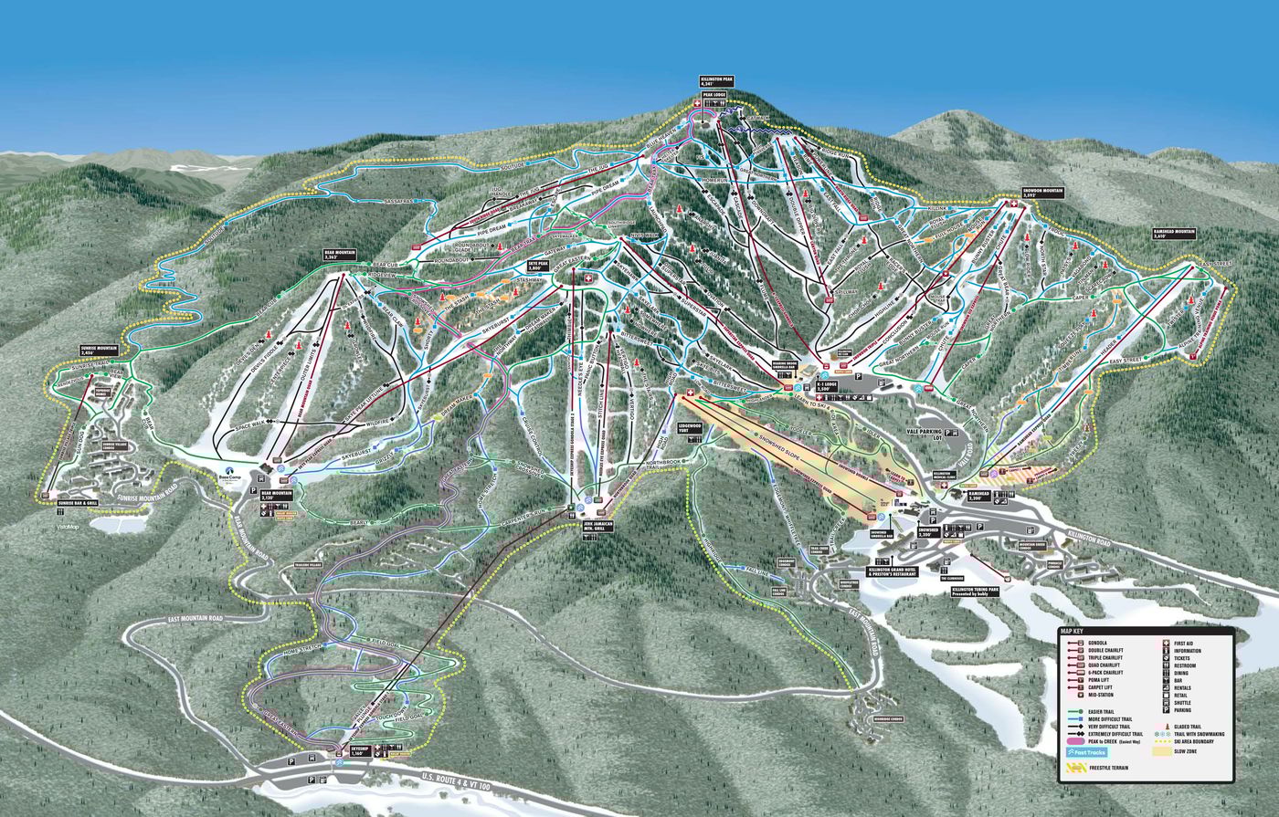 piste map for Killington Resort