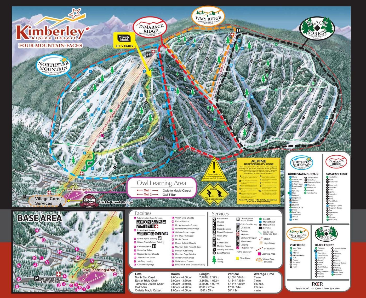 piste map for Kimberley