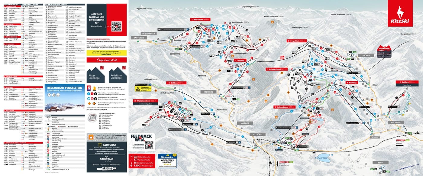 piste map for Kitzbühel