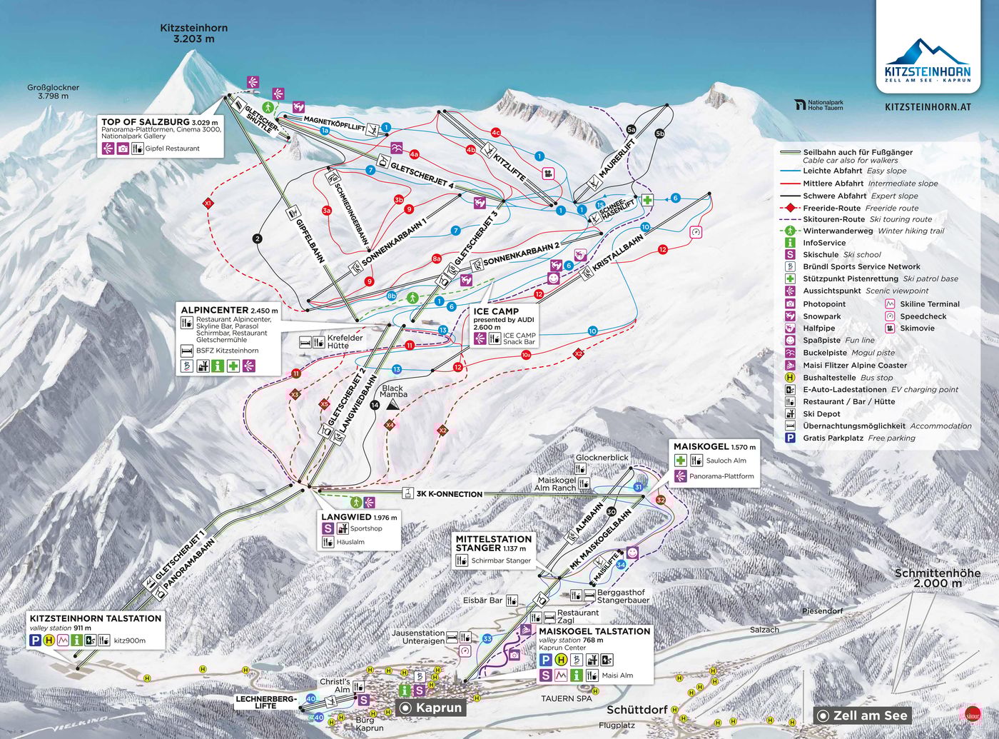 piste map for Kitzsteinhorn Maiskogel - Kaprun