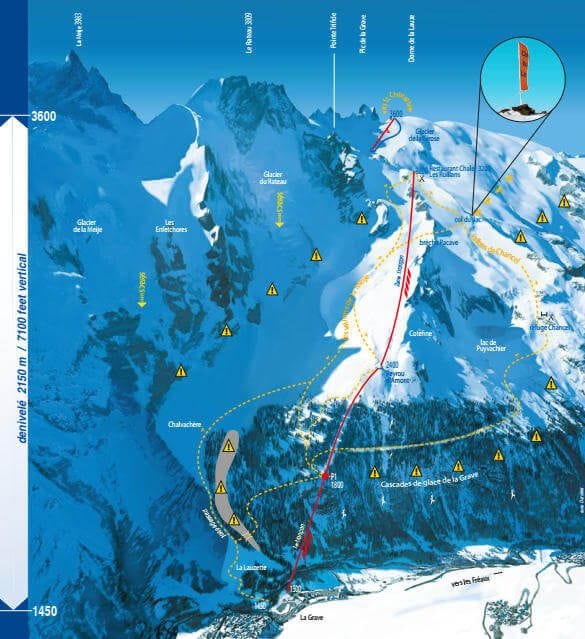 piste map for La Grave la Meije