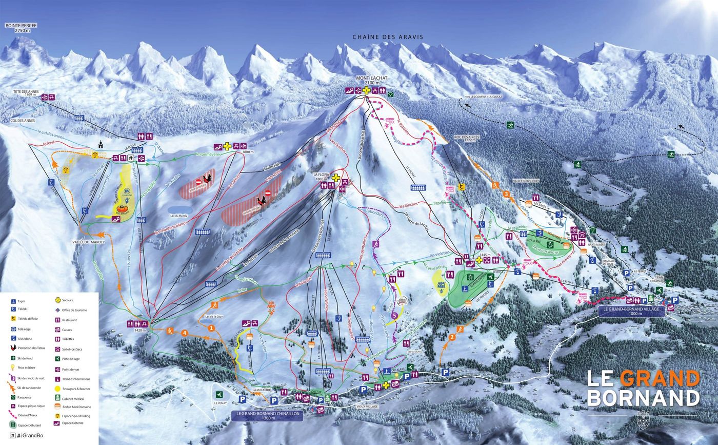 piste map for Le Grand Bornand