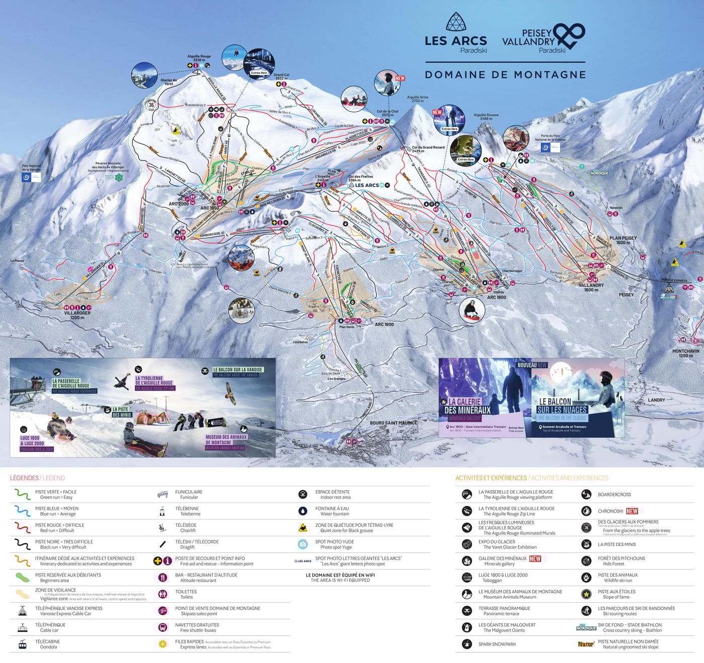piste map for Les Arcs