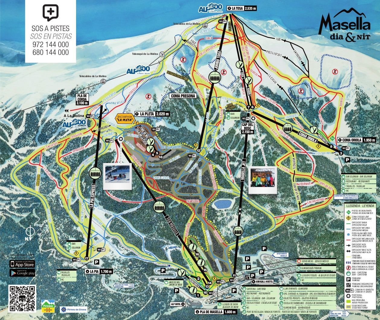 piste map for Masella