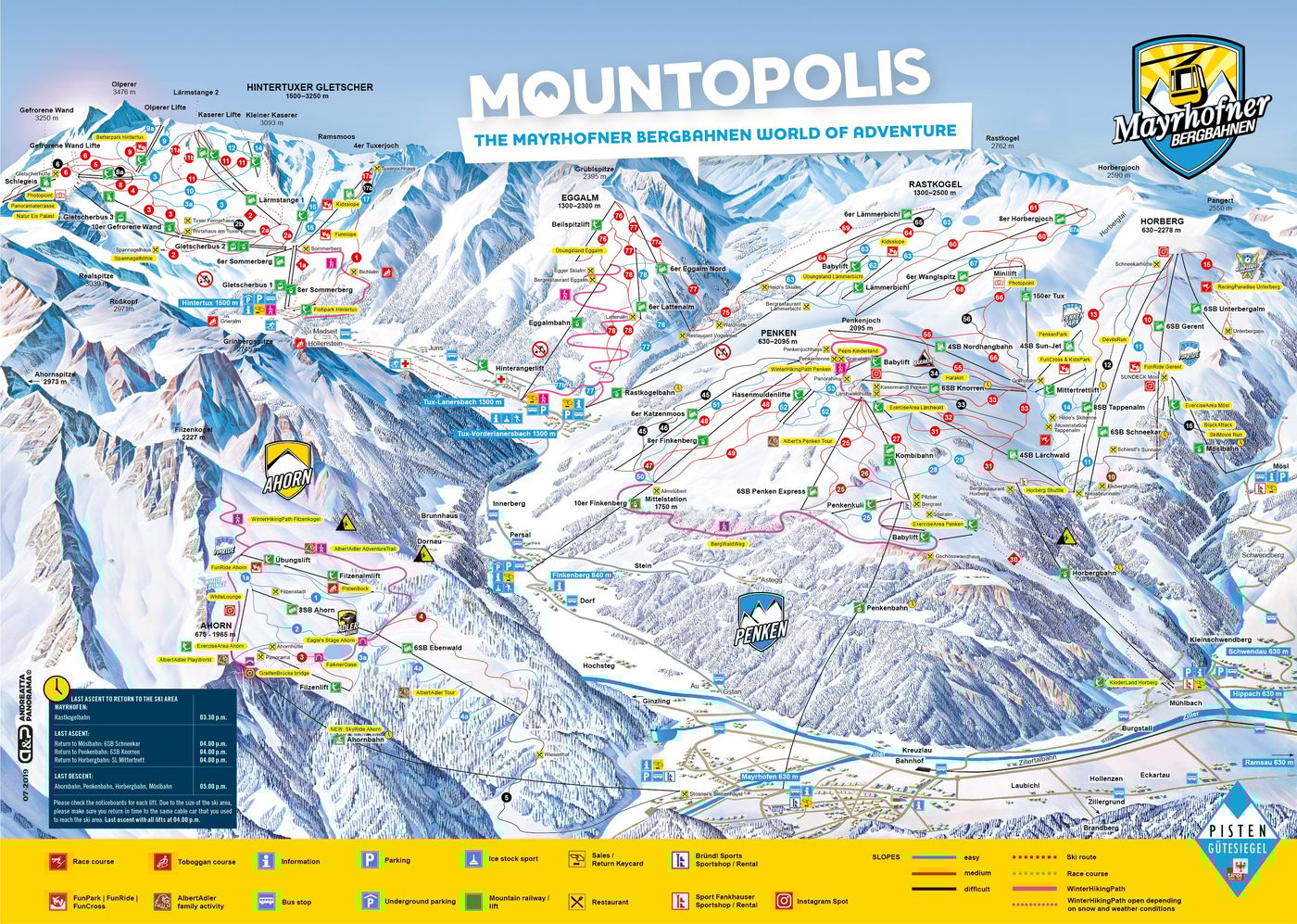 piste map for Mayrhofen