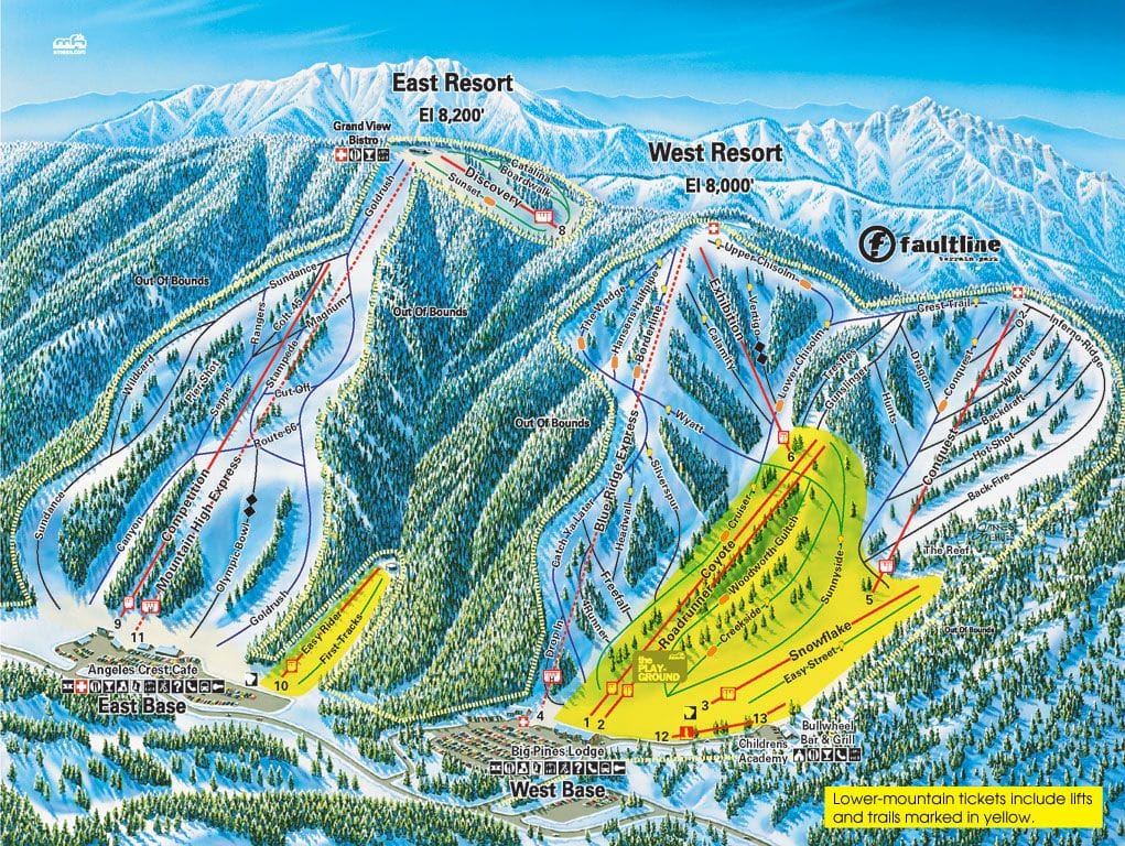 piste map for Mountain High