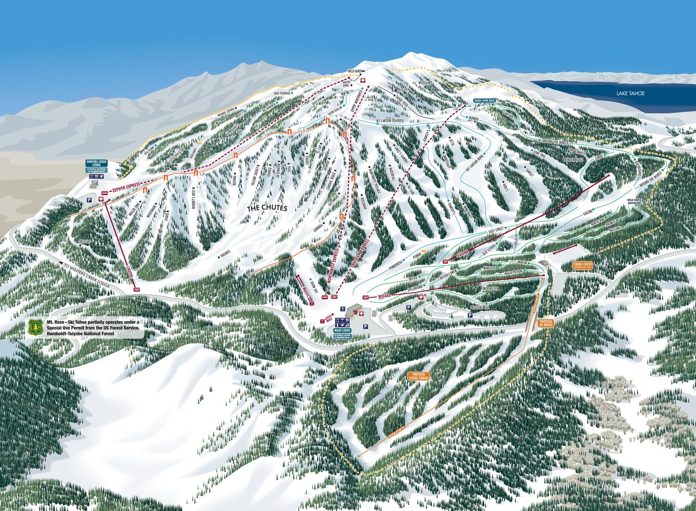 piste map for Mt. Rose - Ski Tahoe
