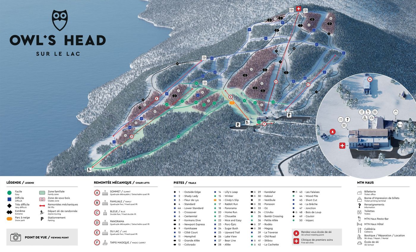 piste map for Owl's Head
