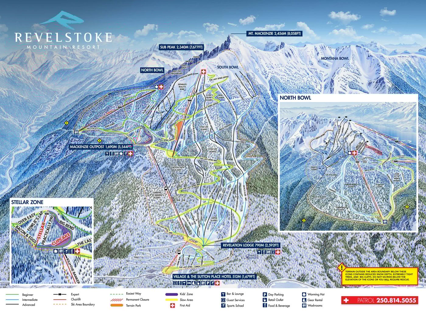 piste map for Revelstoke