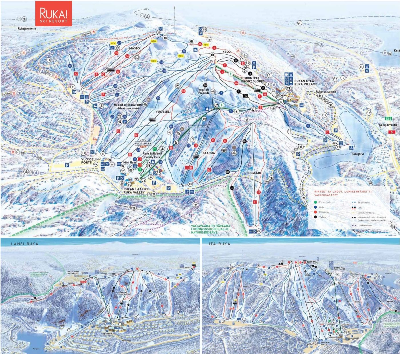 piste map for Ruka