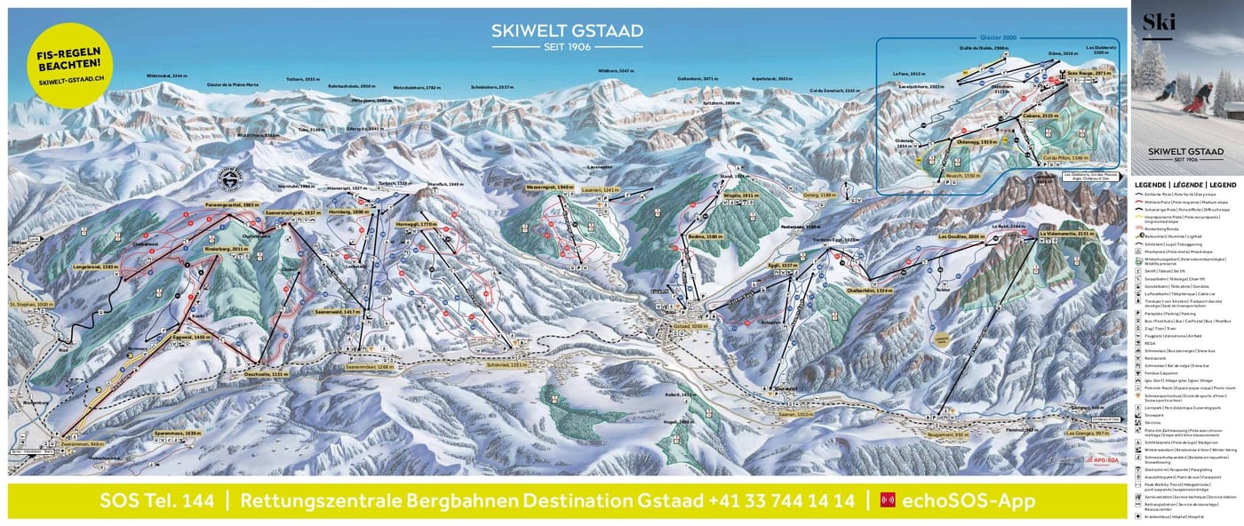 piste map for Saanenmöser