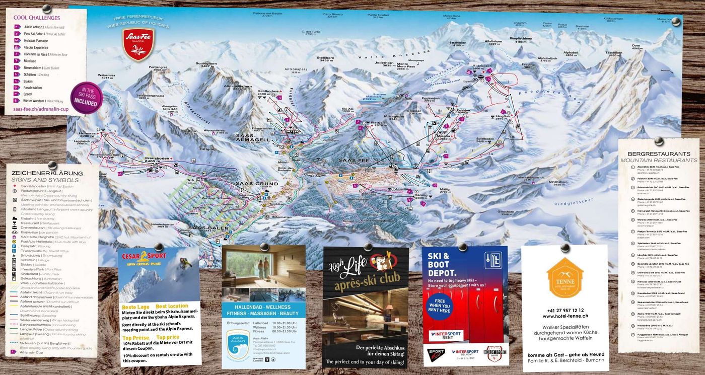 piste map for Saas Almagell