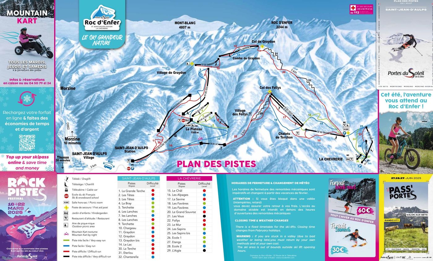 piste map for Saint Jean d'Aulps