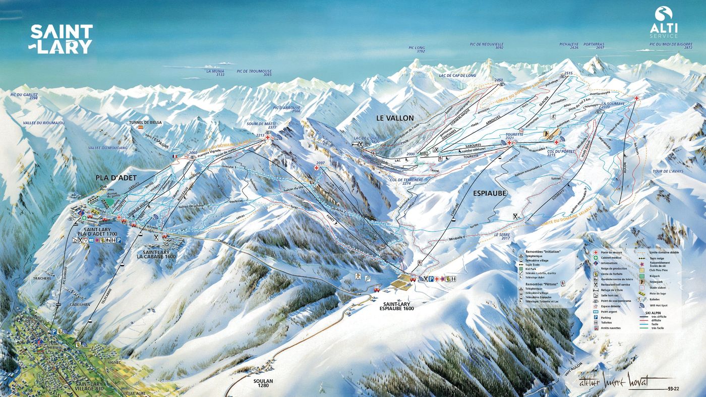 piste map for Saint Lary Soulan
