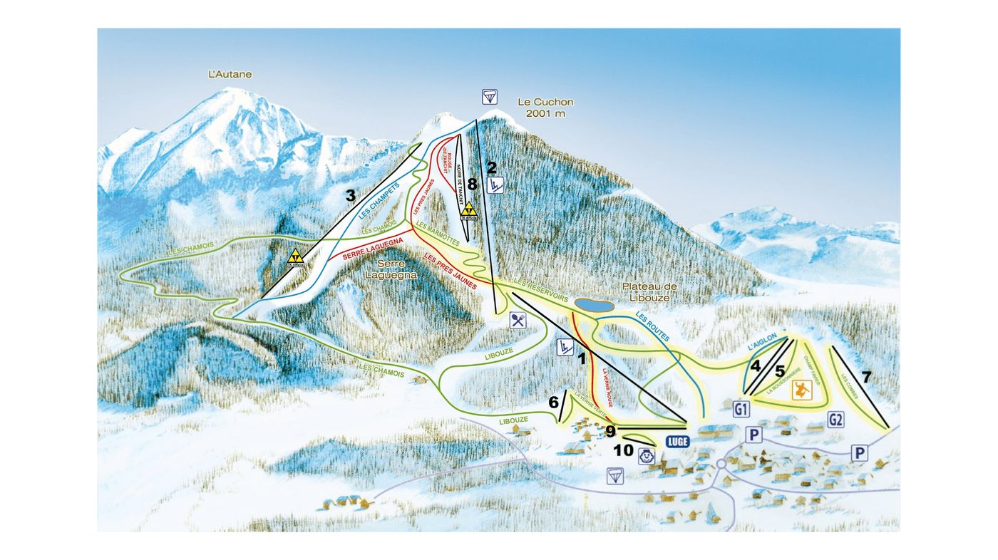 piste map for Saint Léger les Mélèzes