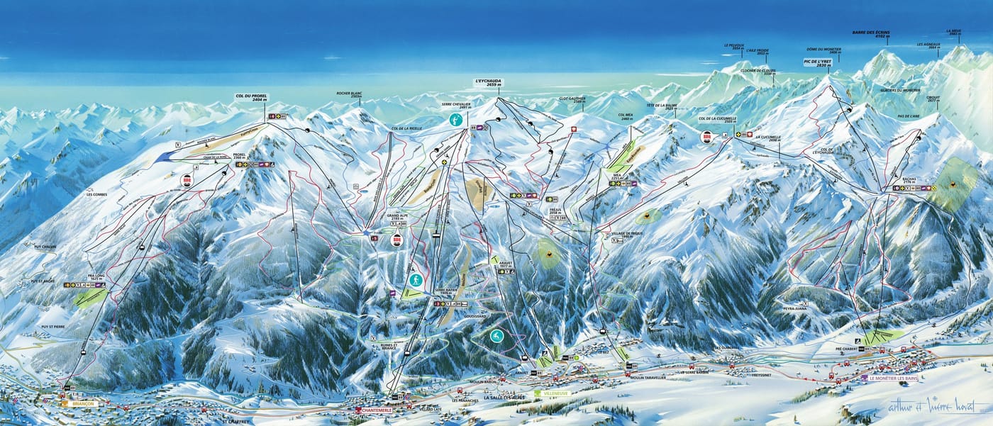piste map for Serre Chevalier