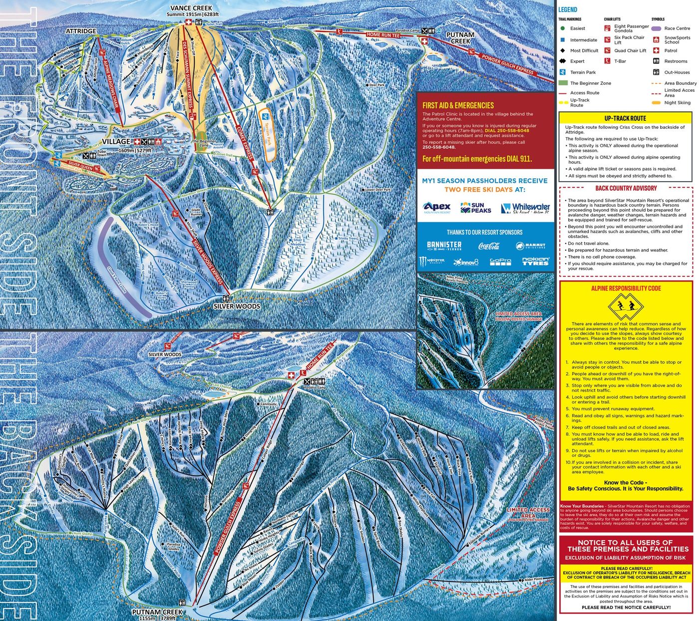 piste map for SilverStar