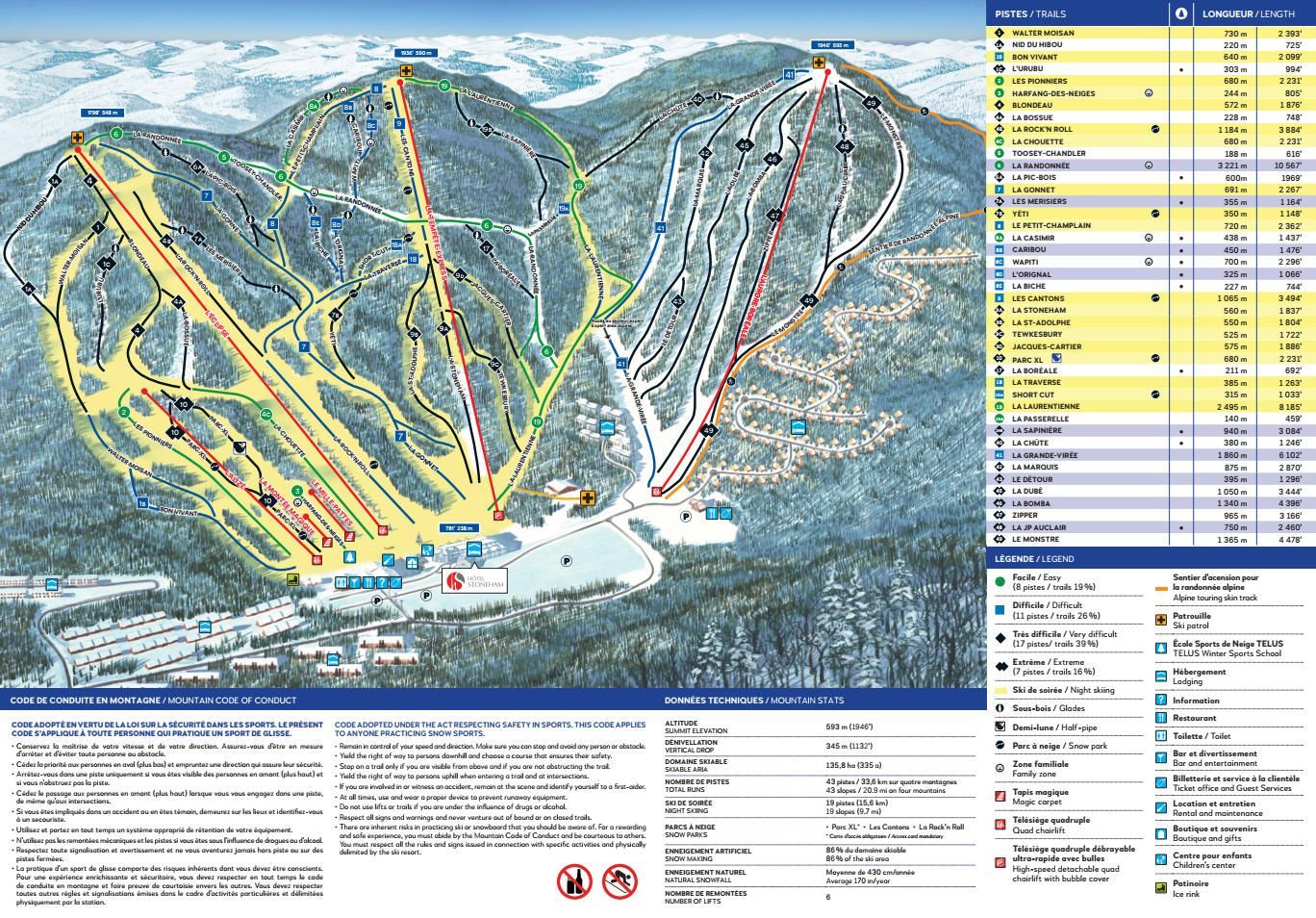 piste map for Stoneham