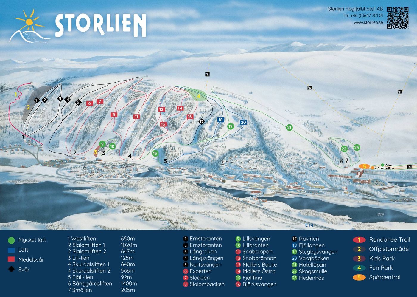 piste map for Storlien