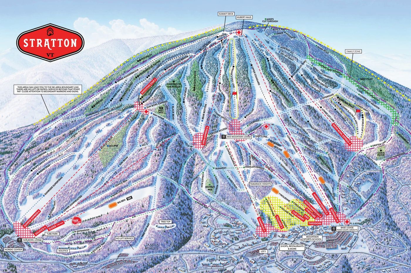 piste map for Stratton Mountain