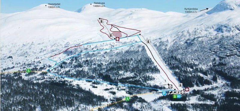 piste map for Stryn