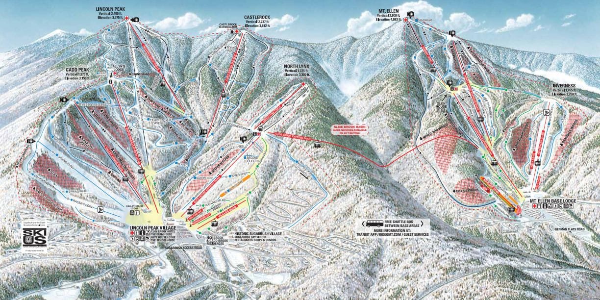 piste map for Sugarbush