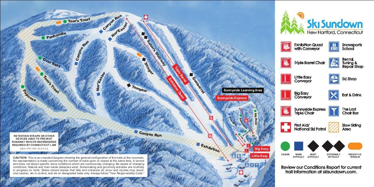 piste map for Sundown Mountain