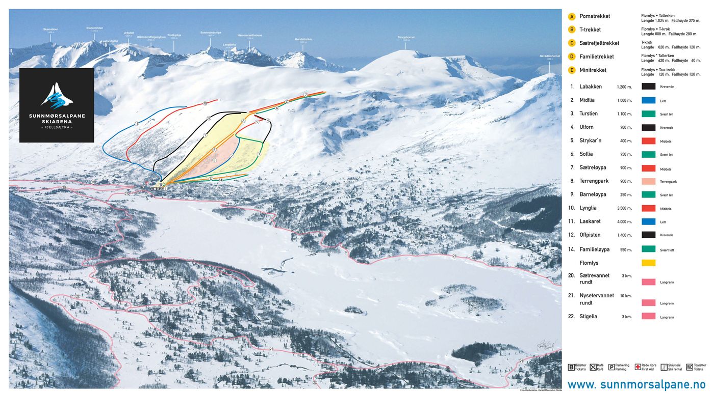 piste map for Sunnmørsalpane