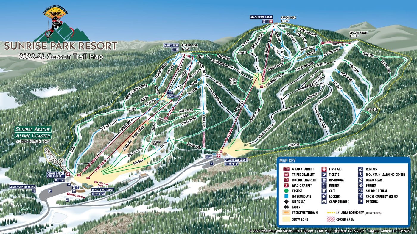 piste map for Sunrise Park Resort