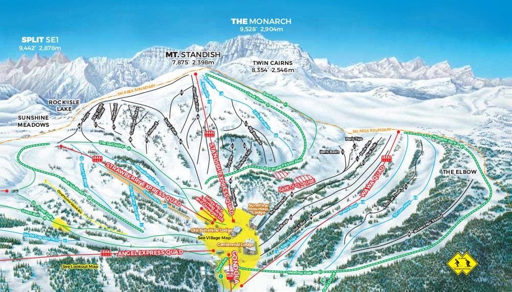 piste map for Sunshine Village