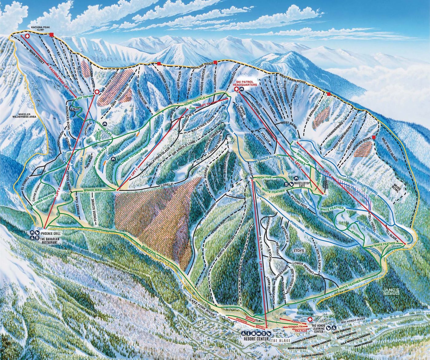 piste map for Taos Ski Valley
