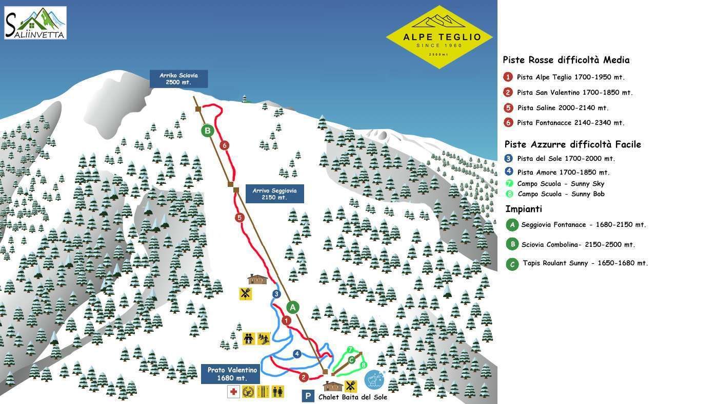 piste map for Teglio