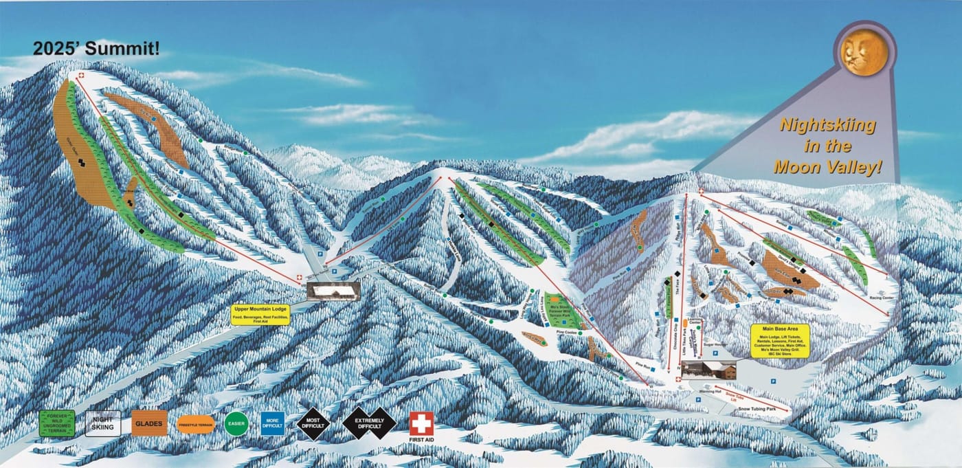 piste map for Titus Mountain