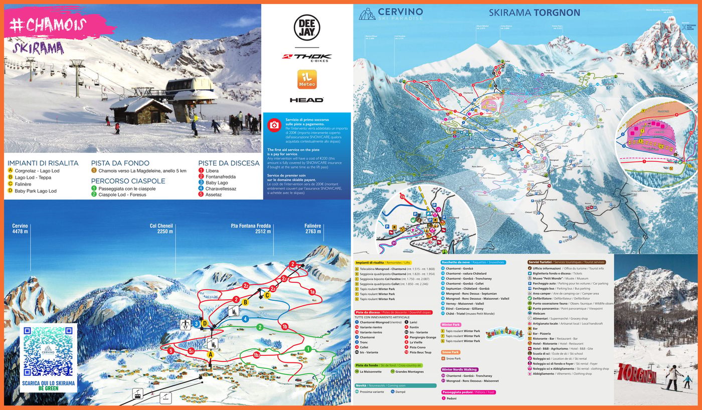 piste map for Torgnon