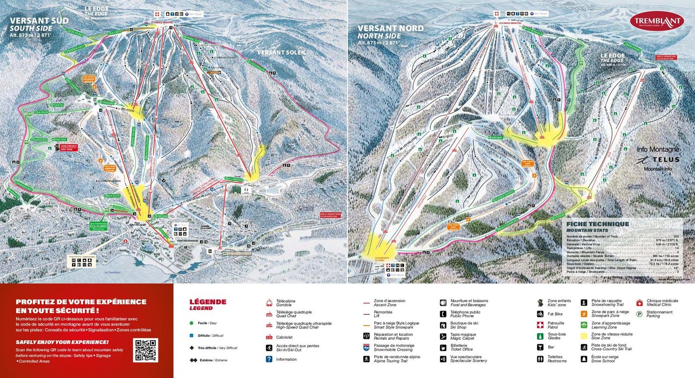 piste map for Tremblant
