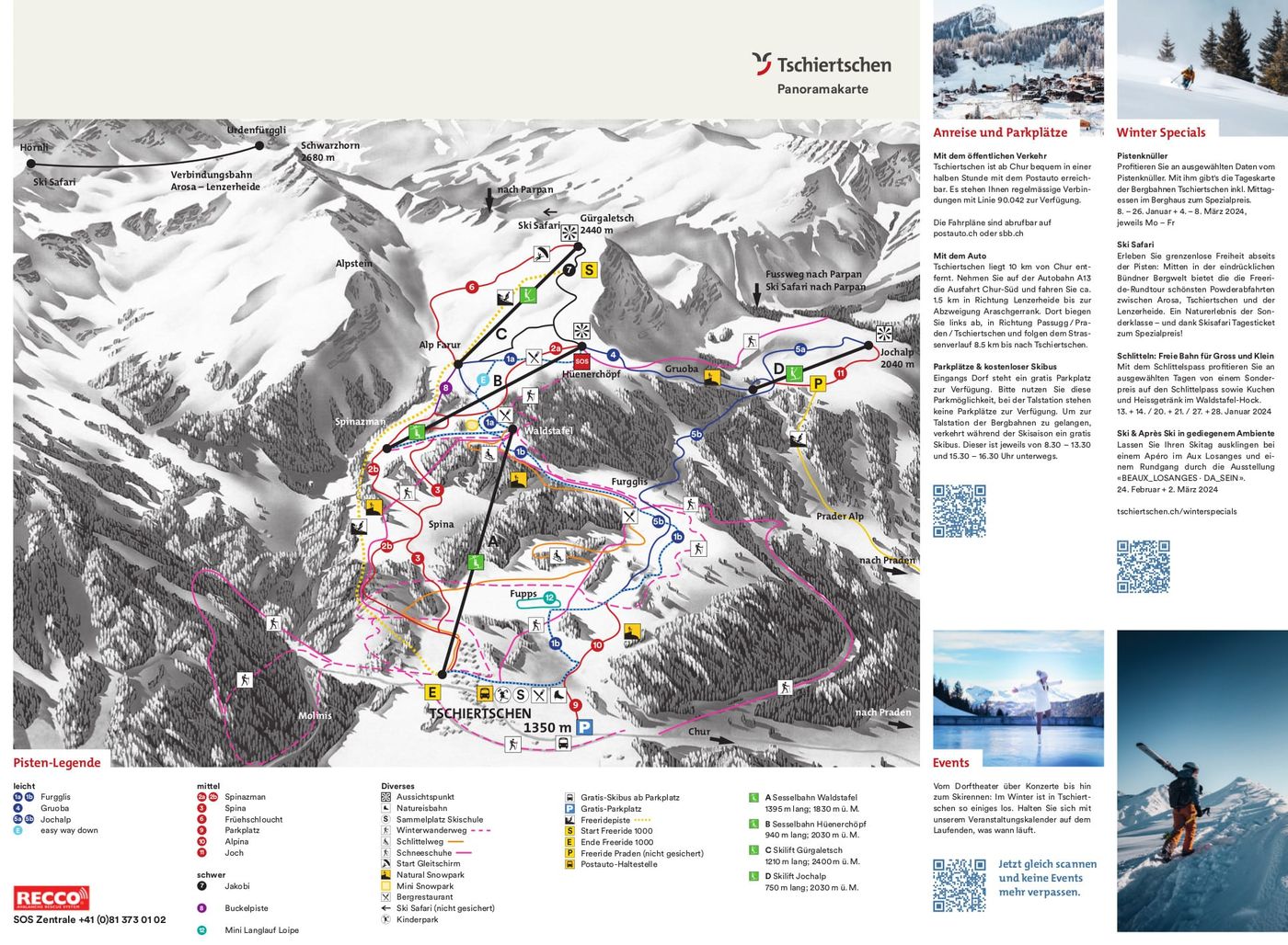 piste map for Tschiertschen