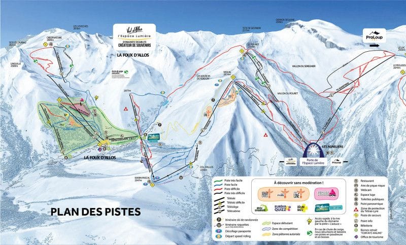 piste map for Val d'Allos