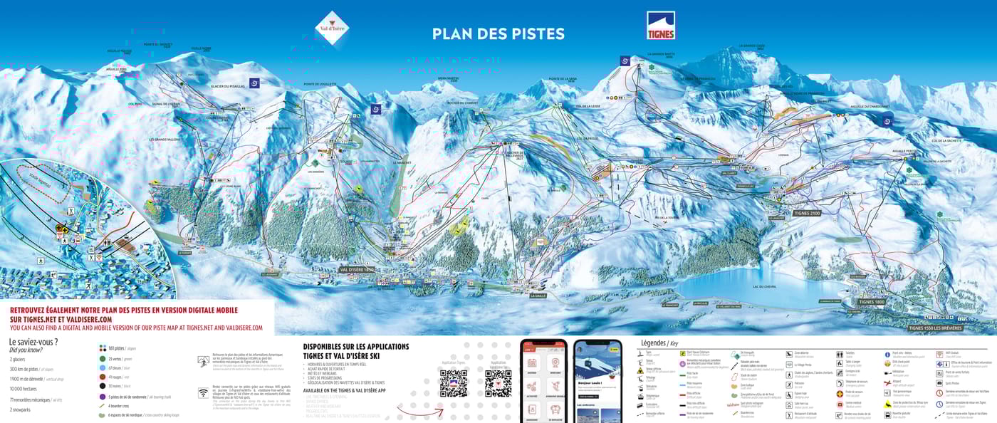 piste map for Val d'Isère