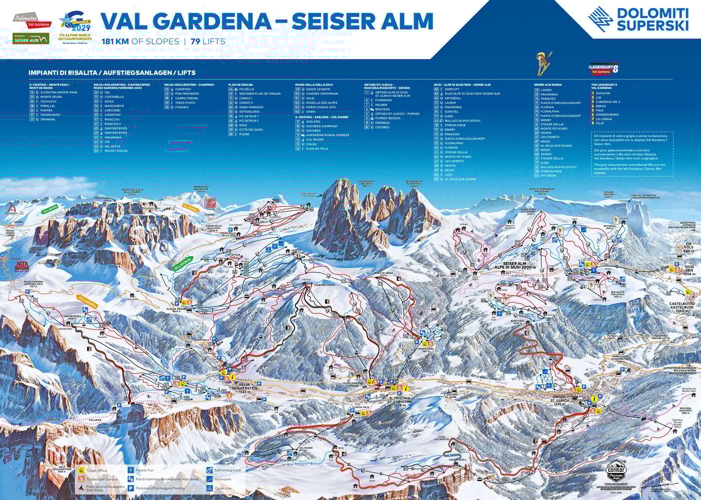 piste map for Val Gardena - Gröden
