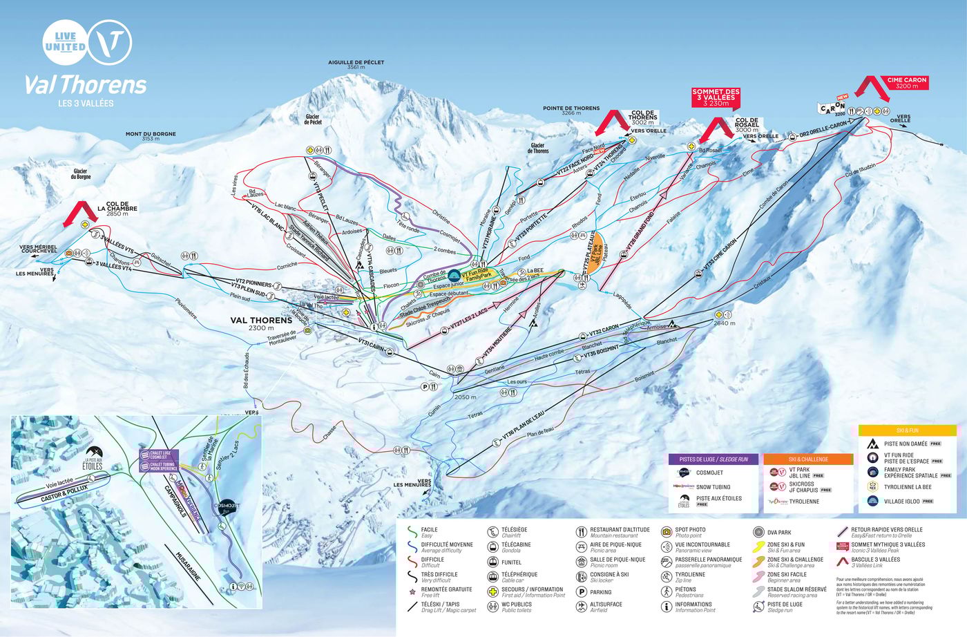 piste map for Val Thorens
