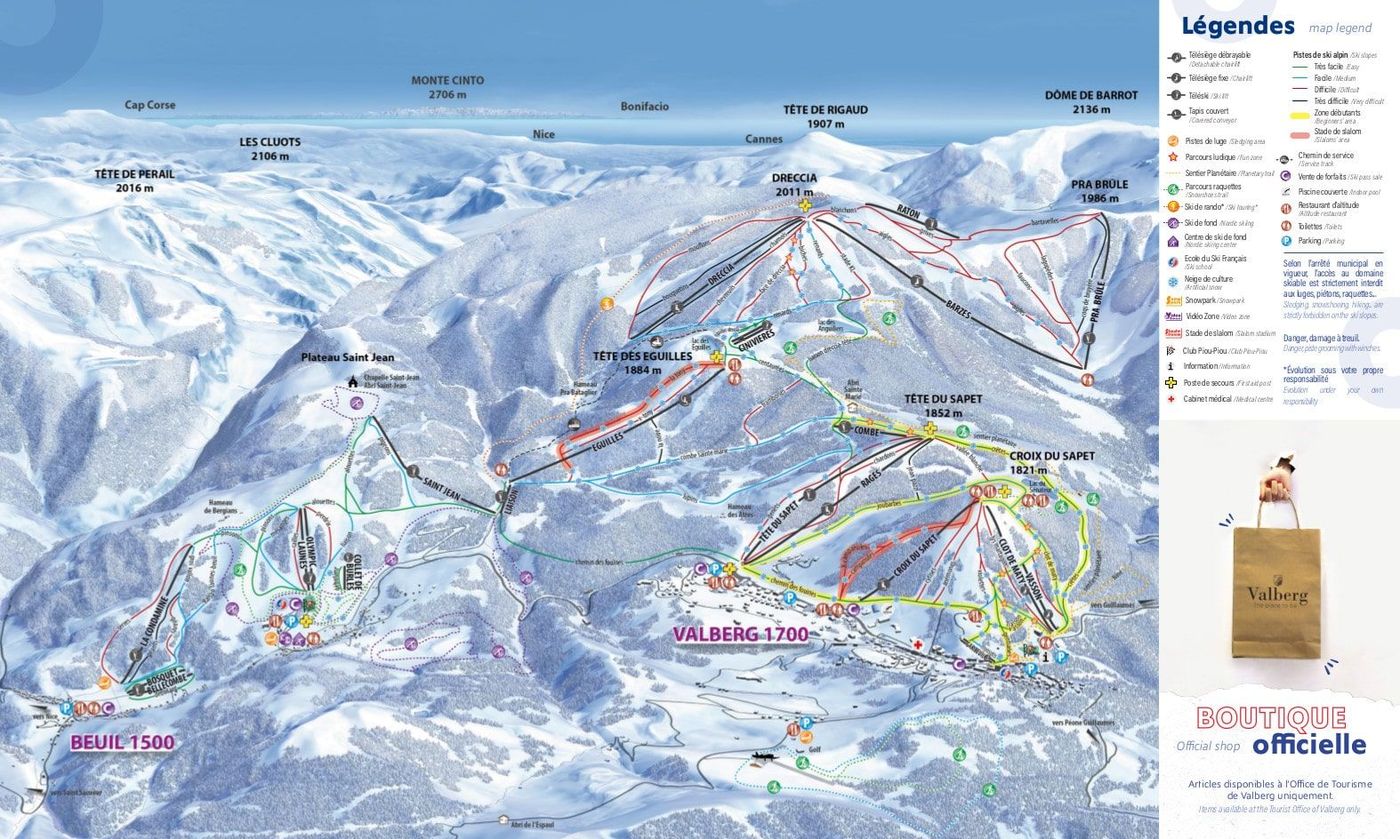 piste map for Valberg