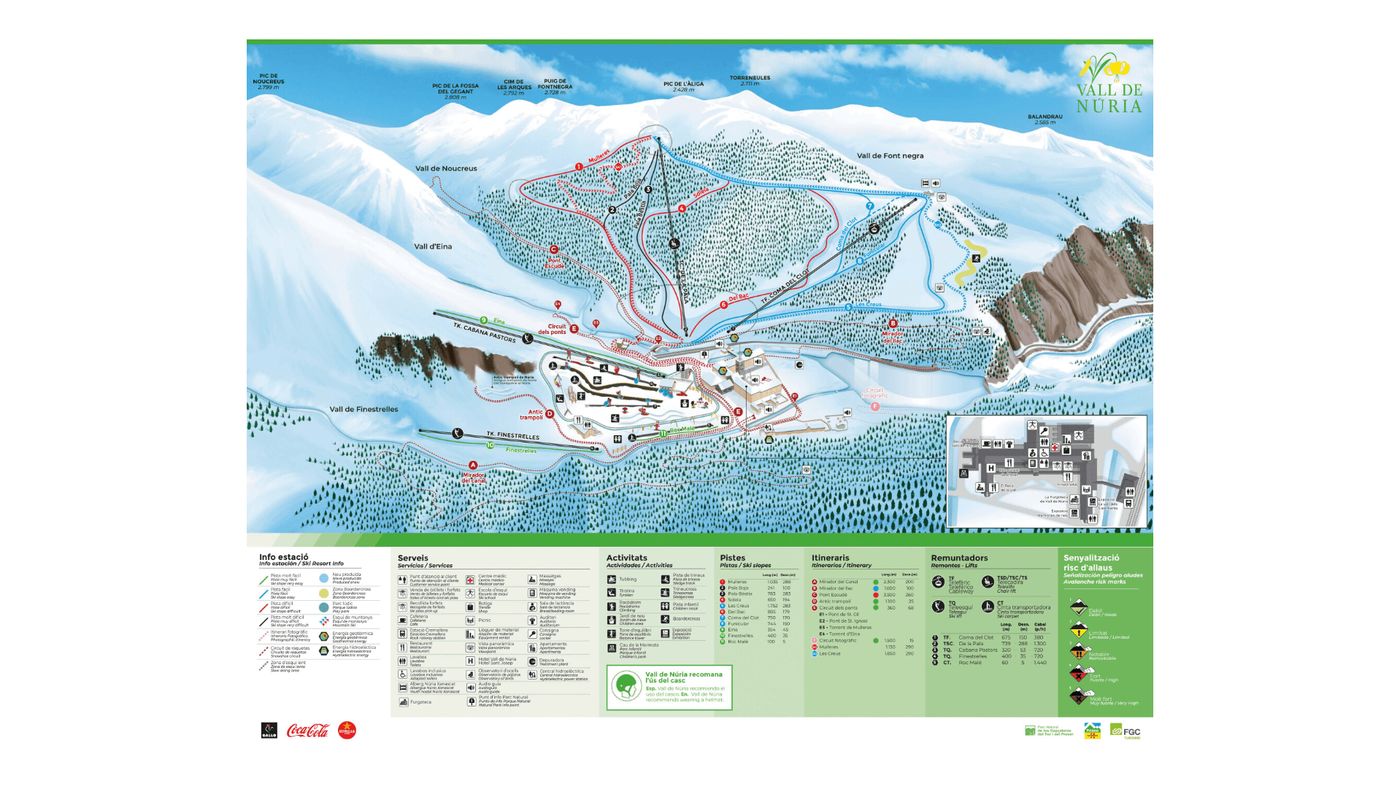 piste map for Vall de Núria