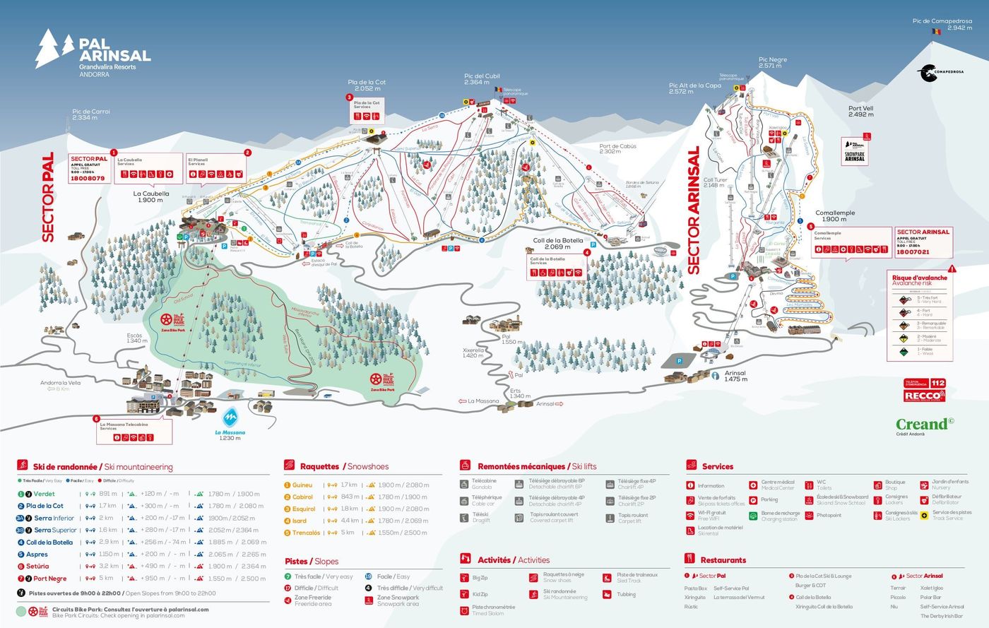 piste map for Pal Arinsal