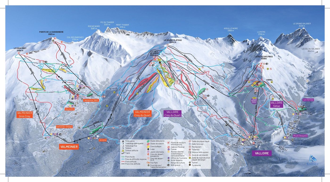 piste map for Valloire