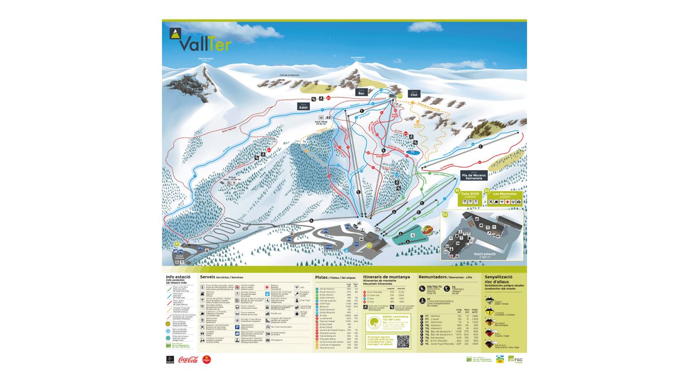 piste map for Vallter 2000