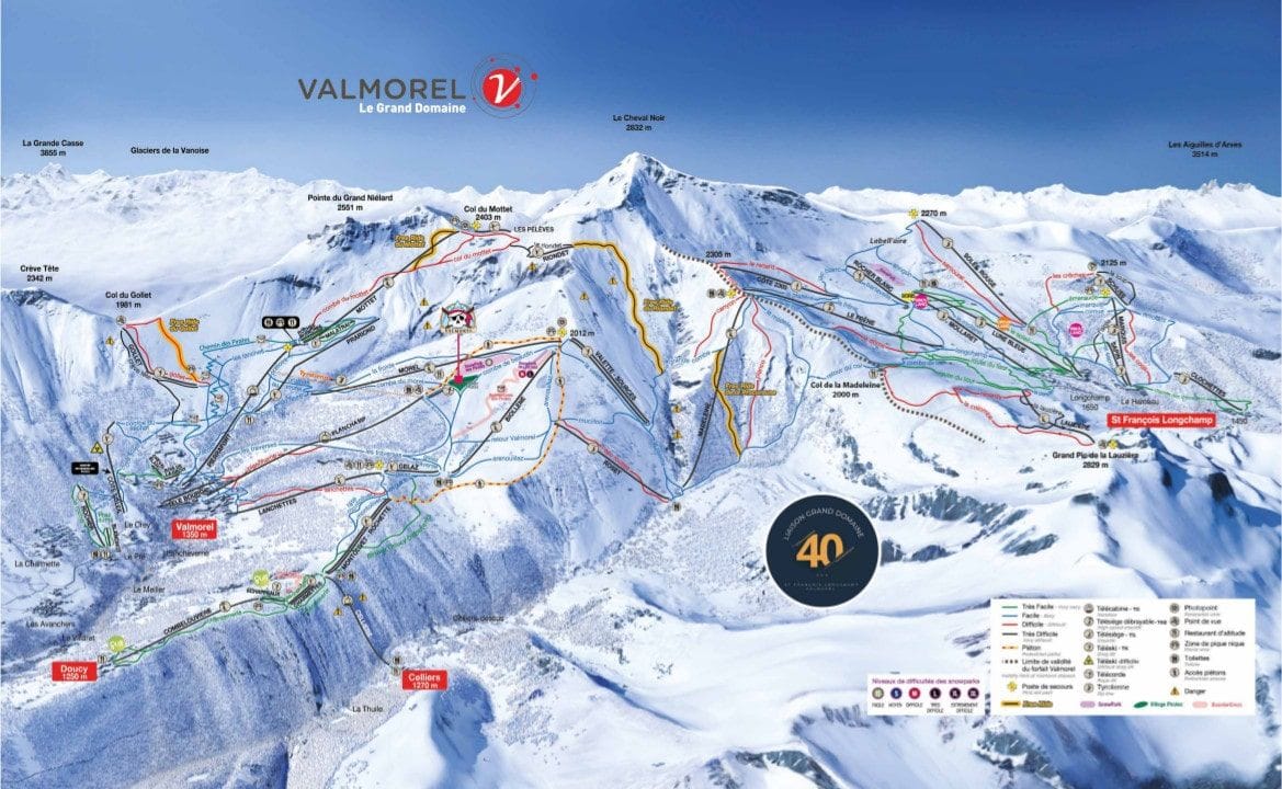 piste map for Valmorel