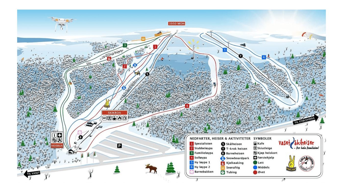 piste map for Vaset