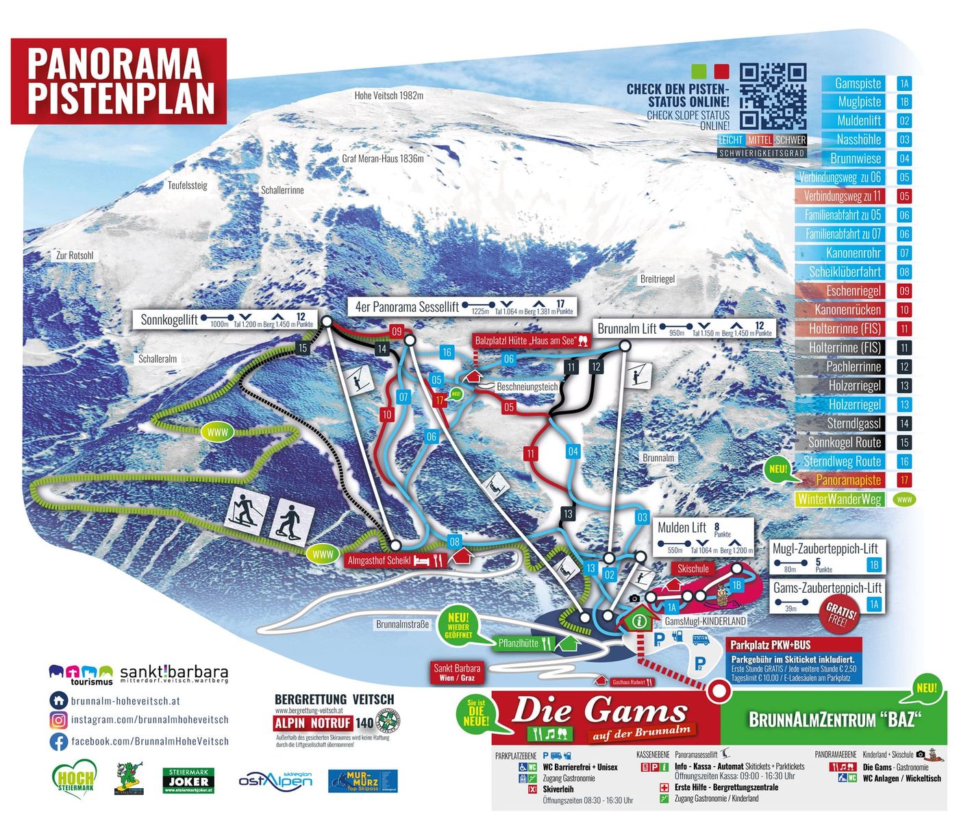 piste map for Veitsch - Brunnalm